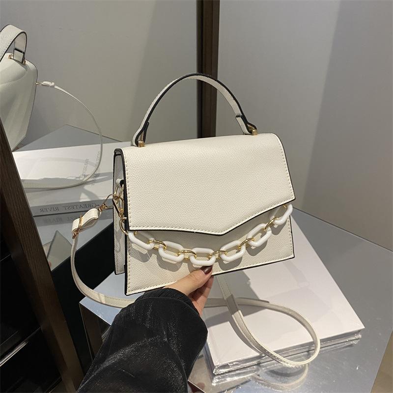 Модная сумка-сумка для женщин, новая, конфетного цвета, маленькая, свежая, сумка через плечо, простая, с цепочкой, маленькая, квадратная сумка