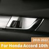 Для Honda Accord 10-го X 2018     ABS Автостайлинг Внутренняя Накладка на Чашу Ручки Двери Наклейки Отделка Аксессуары для Интерьера