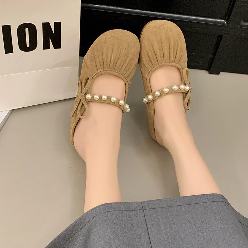 Одиночные туфли на плоской подошве женские весна-лето 2025 года новые мягкие подошвы не устают ноги одиночные туфли женские удобные с юбкой неглубокий вырез одиночные s