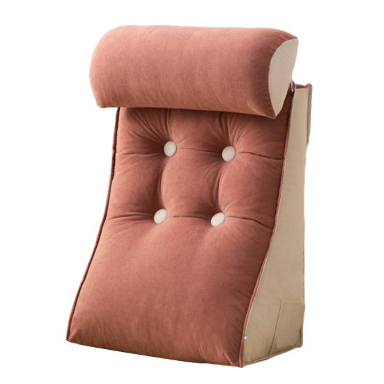 Подушка-клин для сна, чтения, кислотного рефлюкса, поддерживающая спинку, подушка для ног, шеи с боковыми карманами, многофункциональная диванная подушка