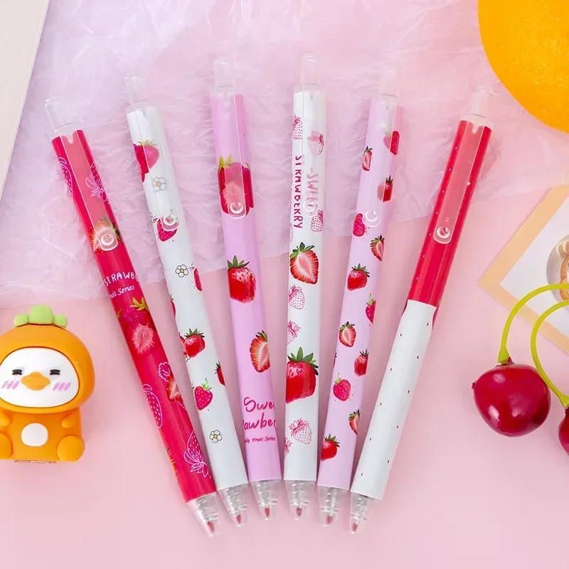 20Pc Cartoon Christmas 0.5Mm Gel Pen Cute Student Quick Dry Black Write Ink Pen High Quality Office Signature Pen Christmas Gift