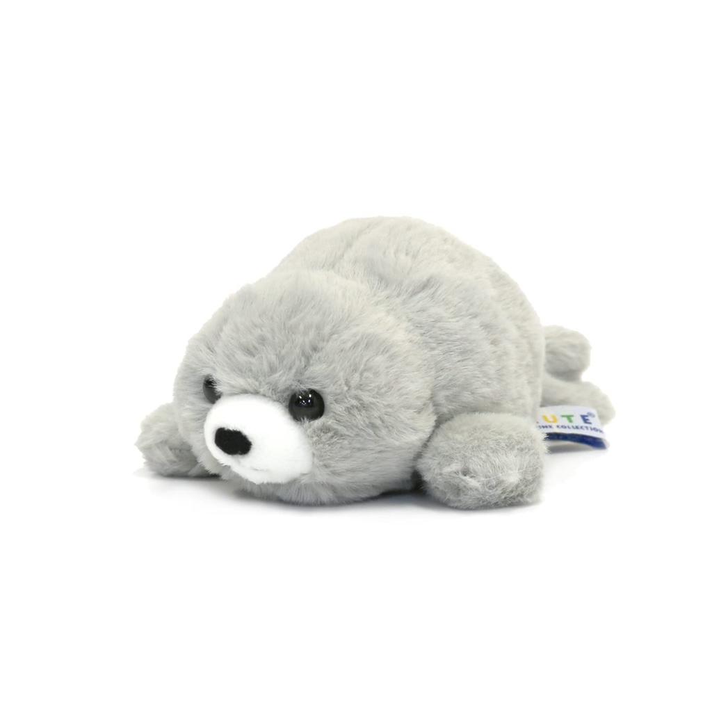 Cute Sales Fluffy Seal Plush Toy, Small, Gray, M0384