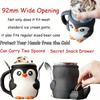 1pc Cute Penguin Ice Cream Pint Holder, Penguin Ice Pint Holder, Ice Cream Pint Containers, Reusable Ice Cream Containers, Popsicle Holders