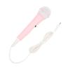 Karaoke Microphone, Wired Microphone, Dynamic Vocal Microphone, Cute for Kids, Perfect for Karaoke, Parties, and Performances, Clear (Pink)