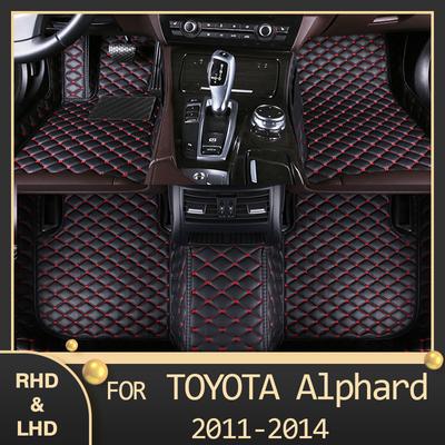 Автомобильные коврики для Toyota Alphard 2011 2012 2013 2014, изготовленные на заказ автомобильные подушечки для ног, автомобильный ковер
