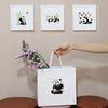 8Pcs 8 Styles PET Hollow Out Drawing Painting Stencils for DIY Scrapbook Photo Album Panda 150x150mm 1pc/style