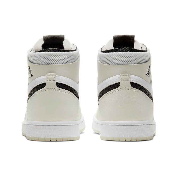 Женские кроссовки Air Jordan 1 High Zoom Comfort Light Bone кремового цвета с морским стеклом черного цвета CT0979-002