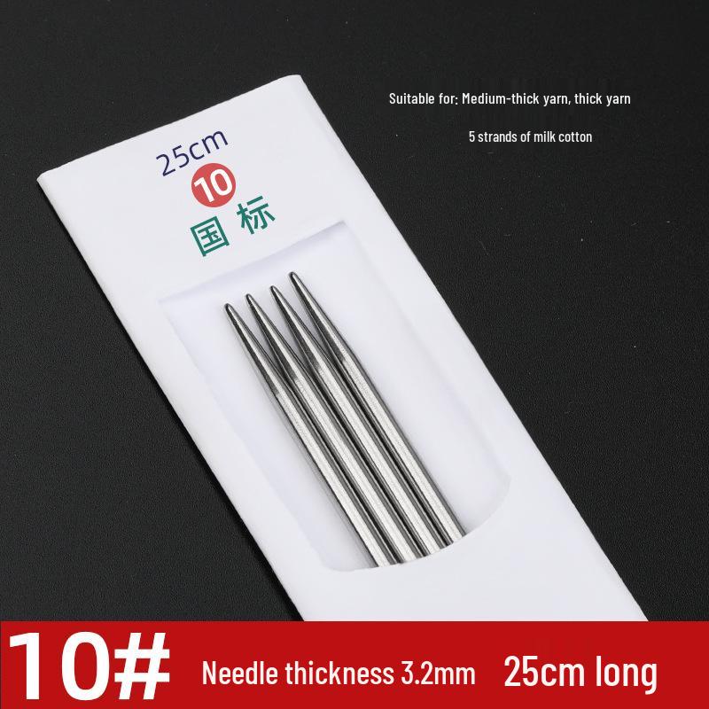 Three Swallow Stainless Steel Knitting Needles Set for Handmade Scarves and Sweaters