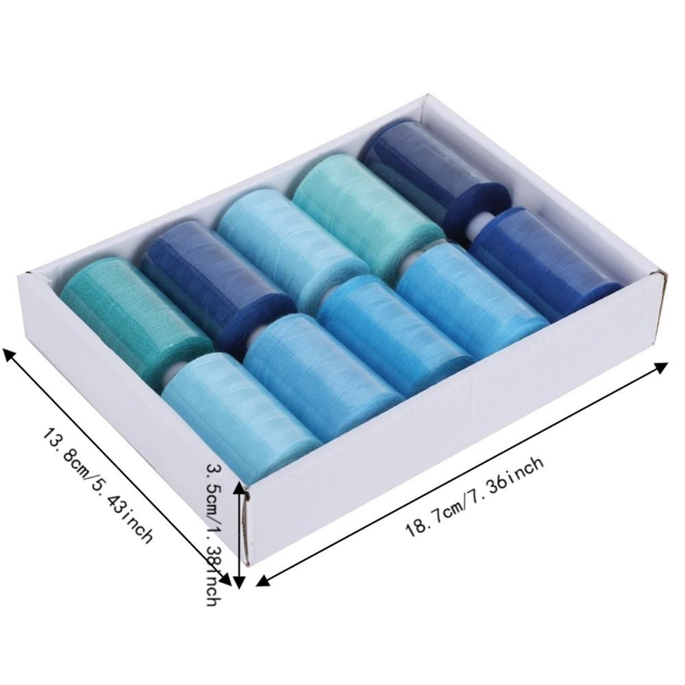 10Pcs Assorted Colors Sewing Thread Set 1000 Yards All Purpose Threads For Quilting