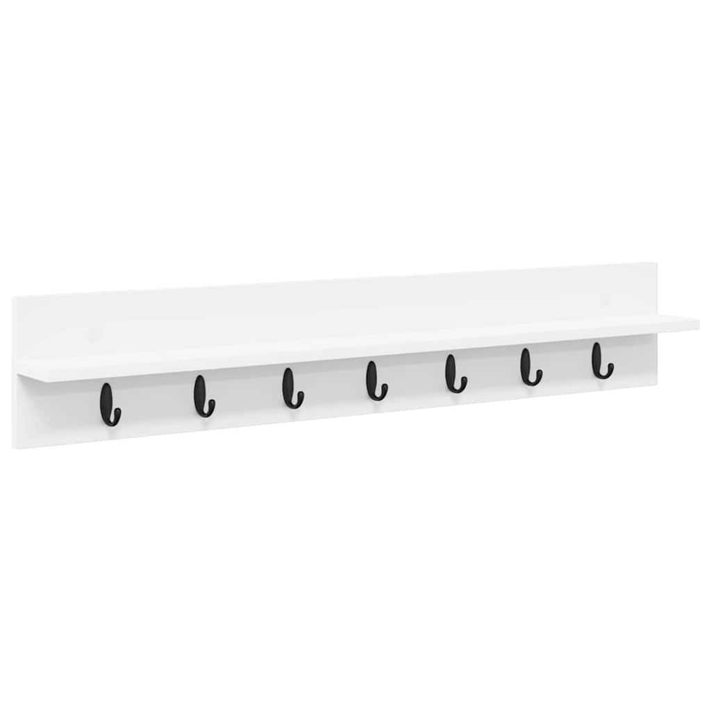 Wall Mounted Nightstand White 100 x 10.5 x 18 cm Engineered Wood