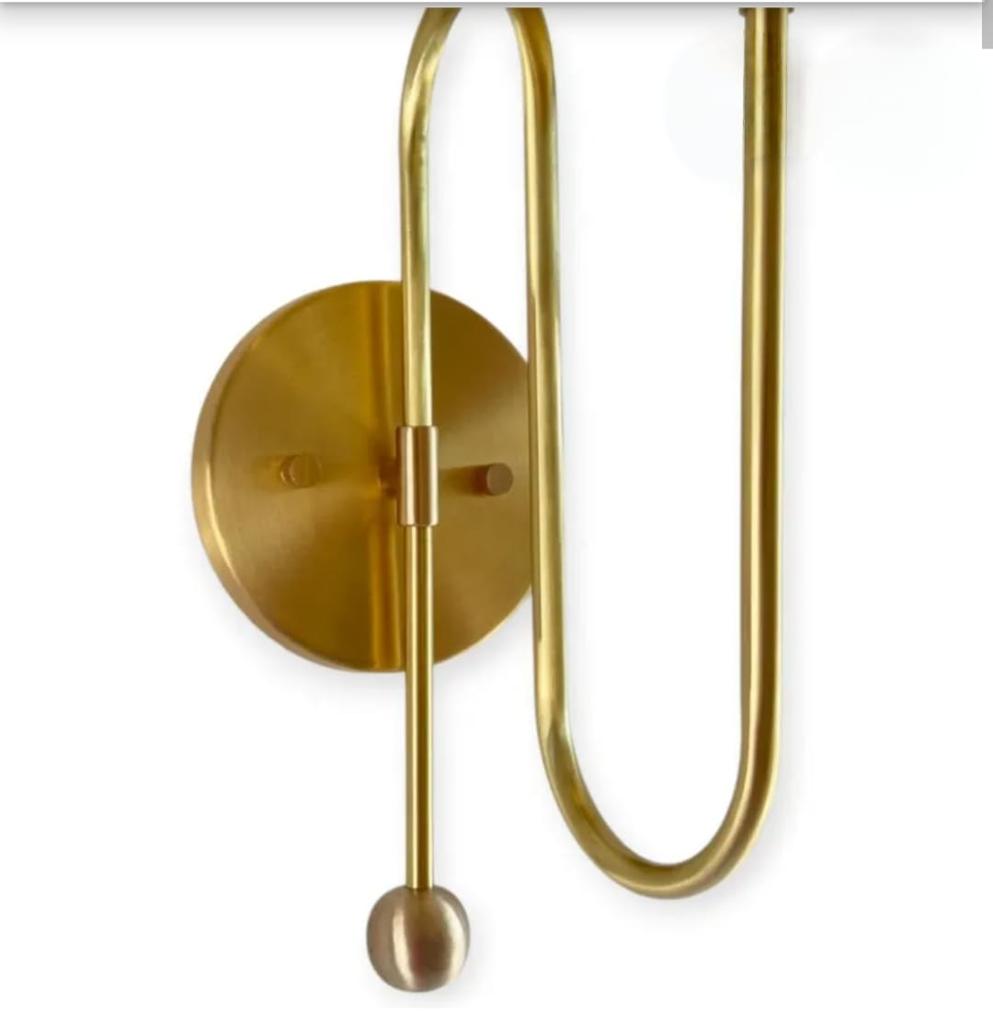 Modern Brass Wall Sconce Mid Century Globe Wall Light Fixture Home Decor Bedside Sconce Lamp Handmade Frosted Glass Shade Vanity Lamp