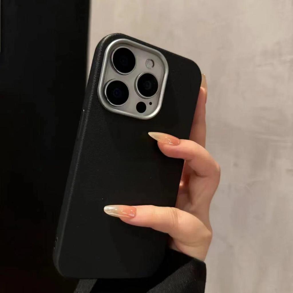 Чехол для телефона с простым кожаным узором для Apple iPhone16promax - мягкий защитный чехол из чистого силикона для iPhone 16/15/14/13/12/11/Plus