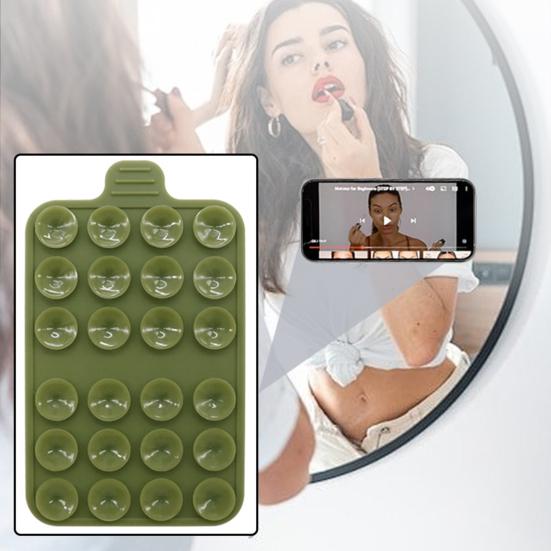 2 упаковки силиконовых чехлов с присоской для крепления телефона, клейкая ручка для фиксации рук на зеркальных гладких поверхностях