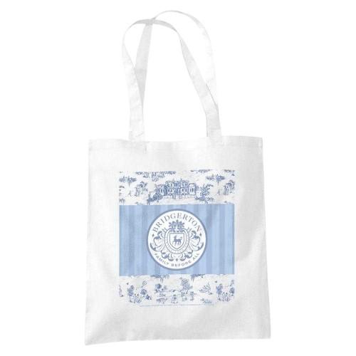 Bridgerton Around The Ton Toile Reusable Tote Bag