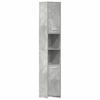 Bathroom Cabinet Concrete Grey 30 x 30 x 183.5 cm Particleboard