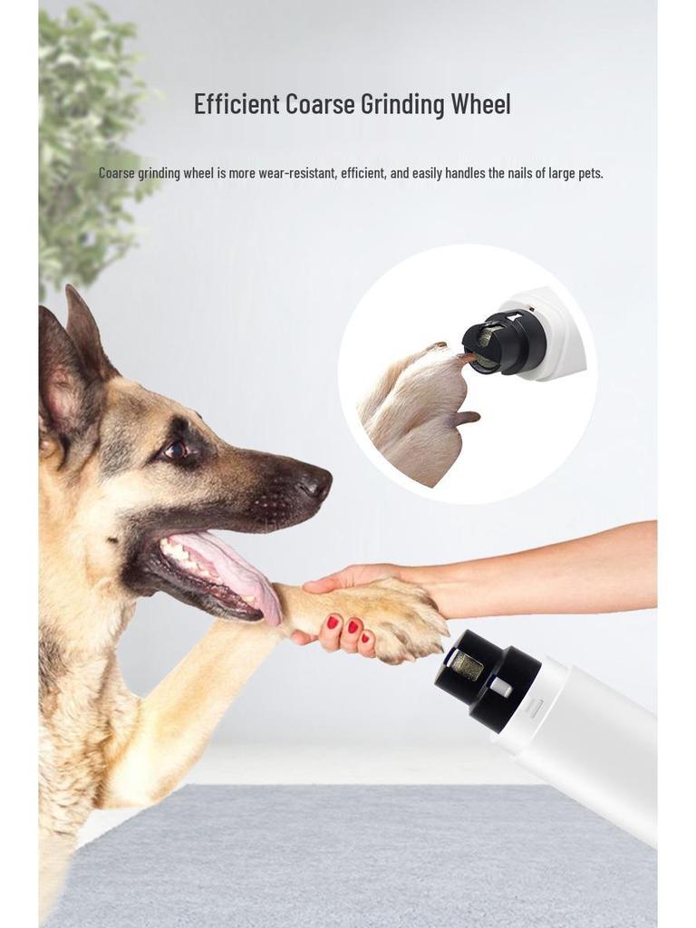 Автоматическая аккумуляторная USB машинка для стрижки когтей питомцев со светом - для собак и кошек