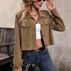Women's Jackets Short Loose Coat Flip Collar Button Opening Outerwear Trendy Autumn Winter Women's Clothing Office Lady Blazer