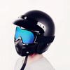 Detachable Goggles Mask Perfect for Open Face Wind Dust Proof Motorcycle Half Helmet or Vintage Helmets New Fashion Visor