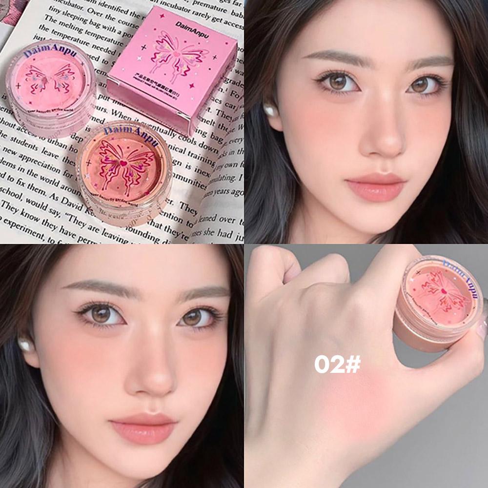 Airy Blush Clay Pigmented Powdery Cream Blusher DaimAnpu Long-Stating Tender Look Uplifting Color Matte Girlish Blush