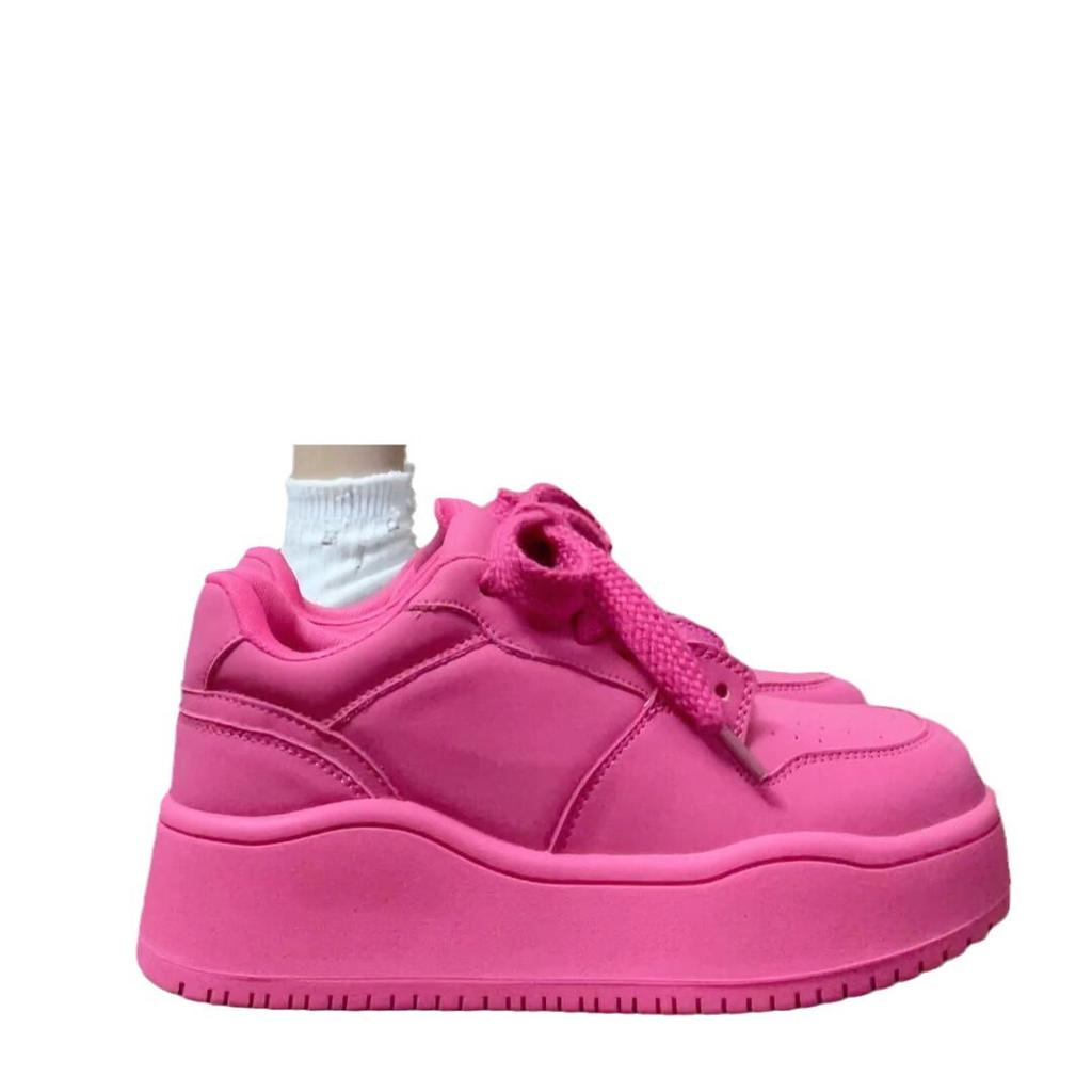 Взрыв популярности интернет-знаменитости желтый драконий фрукт кеды женские 2025 лето новая летняя дофаминовая платформа увеличивающая рост повседневная обувь