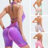 Colorful Aurora Seamless Shaping Yoga Jumpsuit Shorts