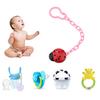 Cute Baby Nipple Dummy Chain Feeding Ladybug Clip Drop-Resistant