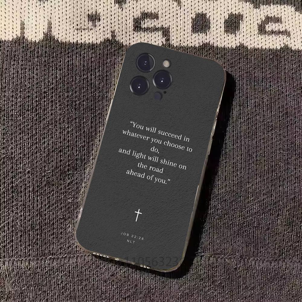 Бог Иисус Библейский стих Исайя Чехлы для телефона Для iPhone 17 16 15 14 13 12 11 Pro Max Plus Роскошная защита камеры Пластик