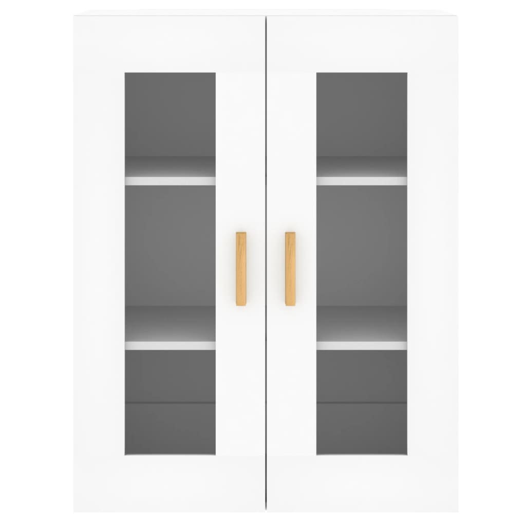 Wall Cabinets 2 pcs White Wood Based Material