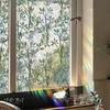 Window Privacy Film, Green Vines Leaves Stained Glass Window Film Decals for Glass Frosted Window Sticker for Kitchen Door Home