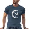 Crescent Moon Aerial Hoop Tshirt Plus Size Simple Casual Top