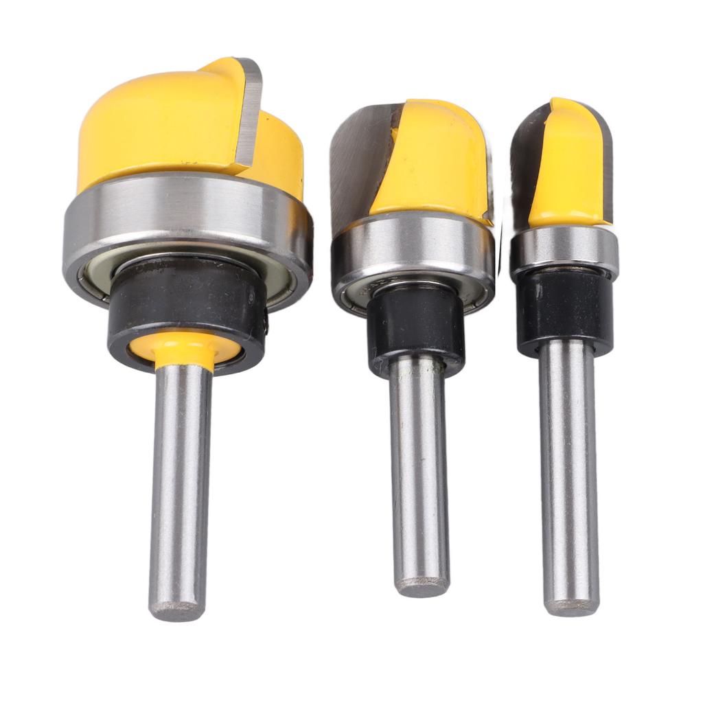 3 шт. Фреза Пазовая Фреза 1/4 дюйма хвостовик Круглое дно Деревообработка Фрезерная фреза Набор фрез