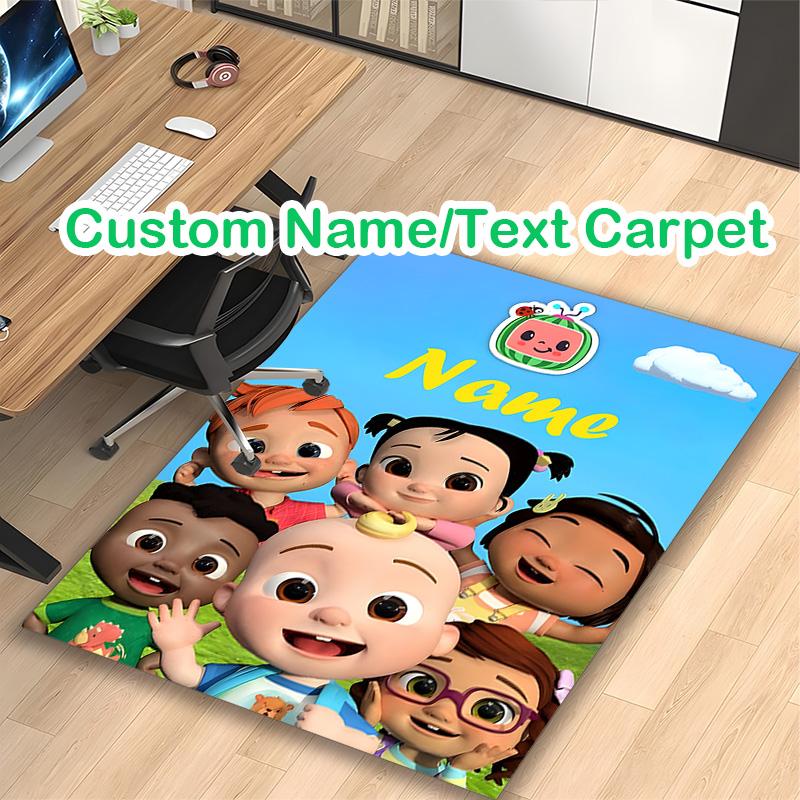1pc Cocomelon Kids Group Printed Chair Rug for Home Office Use, Living Room Kitchen Game Room Area Carpet