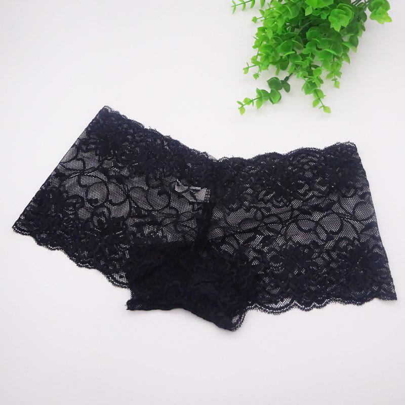 6 Pcs/lot Sexy Women's Boxer Shorts Transparent Lace Panties Ladies Boyshort Briefs Underwear M-XXL