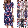 Пляжные платья для женщин, весна-лето, элегантное платье с V-образным вырезом и цветочным принтом в стиле бохо, струящееся гавайское платье макси с рюшами