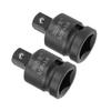CoCud 2 Pieces Socket Reducer Female To Male Steel Impact Driver Wrench Converter Tool for Mechanical Equipment Repair 12.7mm 9.525mm CR-MO &