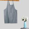 Japanese & Korean Retro Cotton Linen Apron with Logo, Tie-Free Design for Home, Flower Shop, or Painting Use