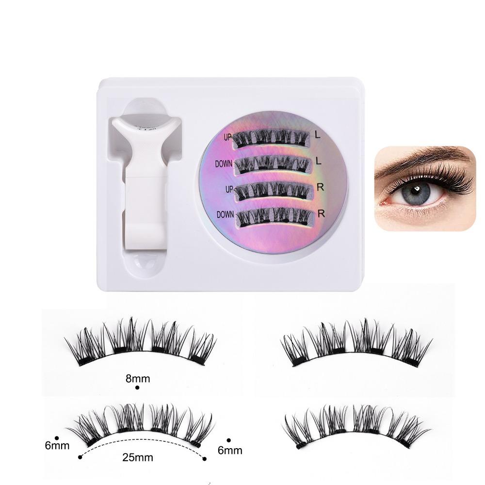 Reusable Non-glue False Eyelashes 3D Manga Lashes Easy to Use Magnet Eyelash Set Make Up
