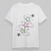 Women's Oversize Classic T-Shirt Colorful Star Pattern Graphic 100% Cotton Tee