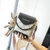 Bag Women's Bag 2025 Korean Version of the New High-end Pu Shoulder Messenger Bag Mobile Phone Bag Versatile Mini Square Bag Women