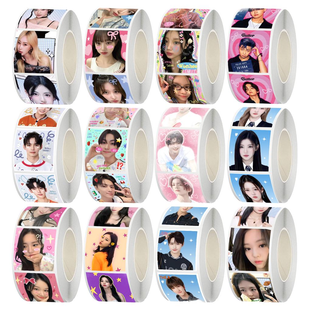 Наклейки Skzoo Idol Roll 500 шт. Клейкие этикетки для DIY Журнала Скрапбукинга Чехла Телефона Декора Polaroid Фанатов