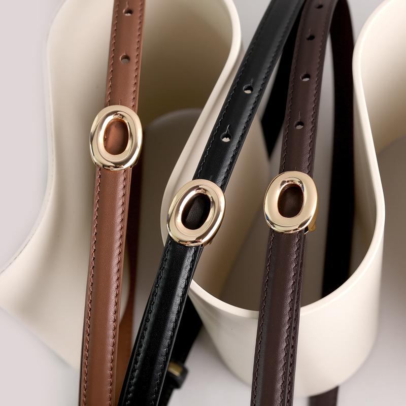 Кожаный Тонкий Ремень Женский Пряжка-Иголка Декорация С Платьем Костюмный Ремень