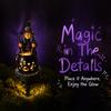 Dark Atmosphere Night Light Solar Witch Statue with Glowing Cauldron, Outdoor Halloween Garden Light, Powered Lights Resin Decorative Figurine