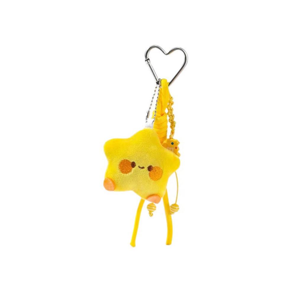 Cartoon Plush Star Keychain Heart Keychain Chirping Star Pendant Star Doll Pendant  Birthday Gift