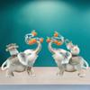 Набор из 2 фигурок слонов процветания, коллекция настольных украшений ручной работы в стиле фэншуй