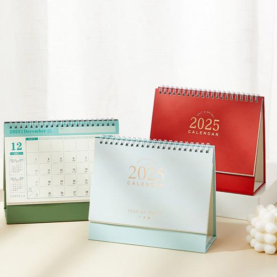 2025 Настольный календарь, ежемесячный планировщик, спиральный переплетный календарь, перекидной календарь, блокноты для записей для домашнего офиса, класса