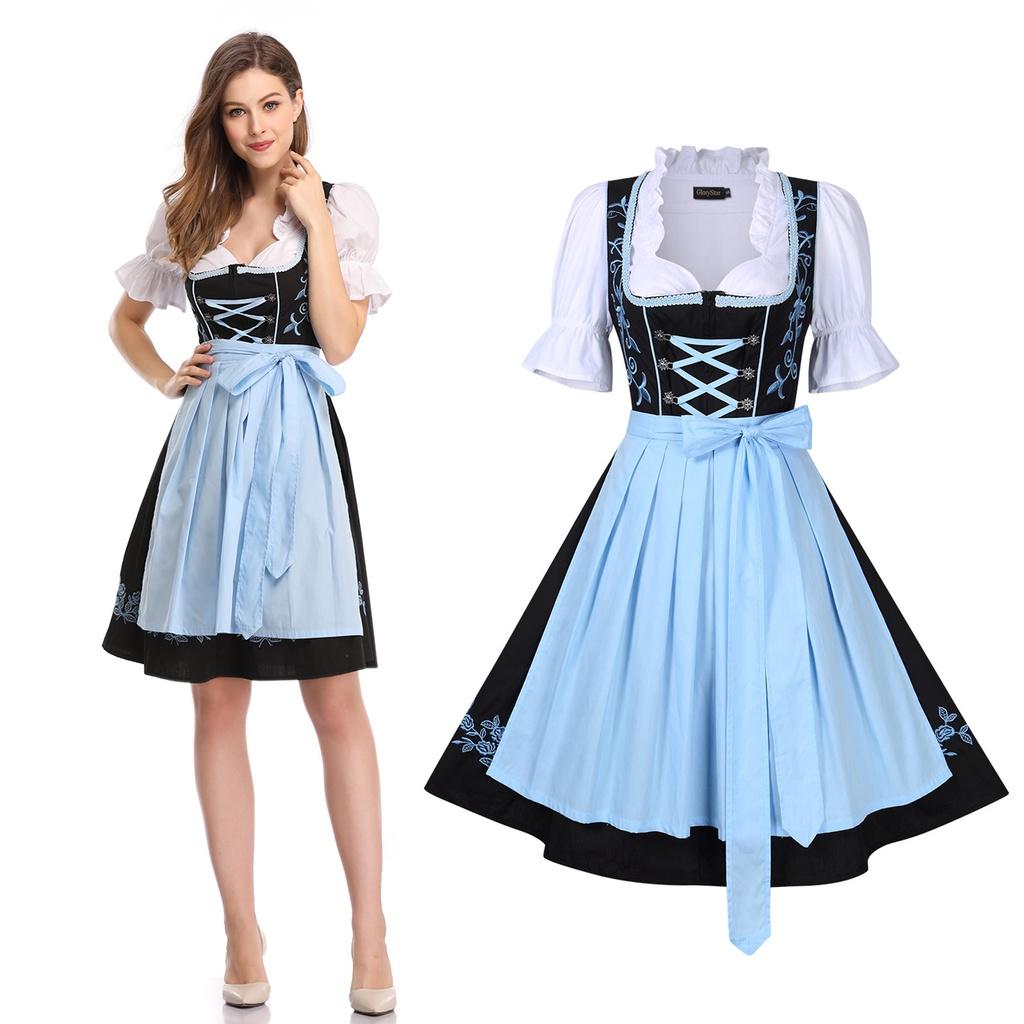 Элегантный женский традиционный цветочный набор Dirndl для празднования Октоберфеста