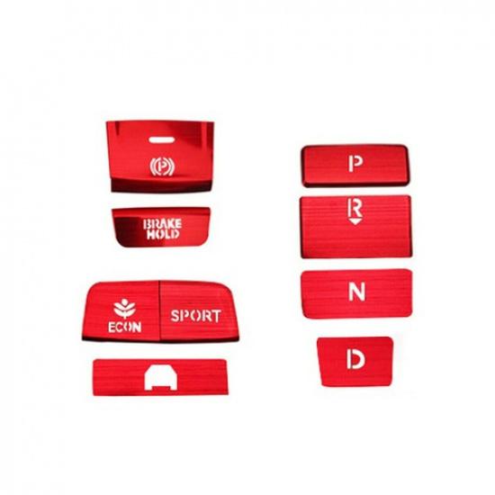 For Honda Accord 2018- Red Interior-Gear Shift Box Panel Button Cover Trim