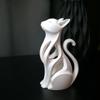 3D Printed Abstract Cat Sculpture Plastic Sculpture of Kitten  Living Room Decor
