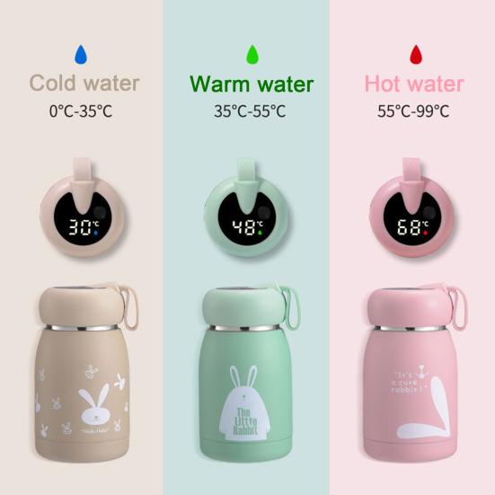 Yousheng детская бутылочка с дисплеем температуры, противоожоговая бутылка для воды из нержавеющей стали с вакуумной изоляцией для улицы