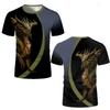 Мужская футболка с графическим принтом дракона в 3D-стиле, летняя повседневная дышащая футболка с коротким рукавом, трендовая уличная одежда, унисекс-футболка